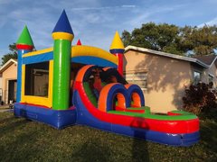 Combo Castle 3N1 Multicolored # 15Best for ages 3+ Space Needed 28 D x 15 W x 16 H