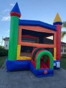 Rainbow Castle w/ Basketball Hoops Inside # 10Best for ages 3+ Space Needed 15 W x 15 D x 16 H